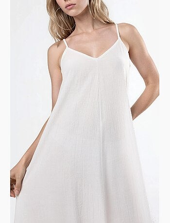 Abito midi a sottoveste con scollo a v busem