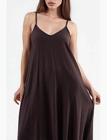 Abito midi a sottoveste con scollo a v busem