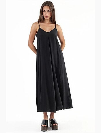 Abito midi a sottoveste con scollo a v busem