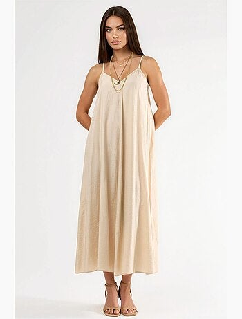 Abito midi a sottoveste con scollo a v busem