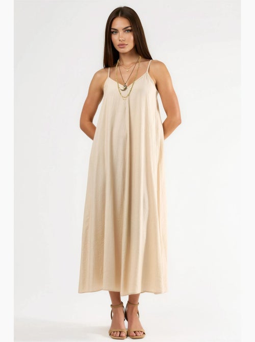 Abito midi a sottoveste con scollo a v busem - Kiabi