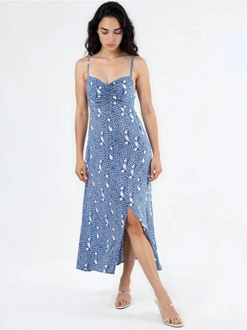 Abito midi a sottoveste floreale con scollo a cuore busem - Kiabi Abito midi a sottoveste floreale con scollo a cuore busem - Kiabi