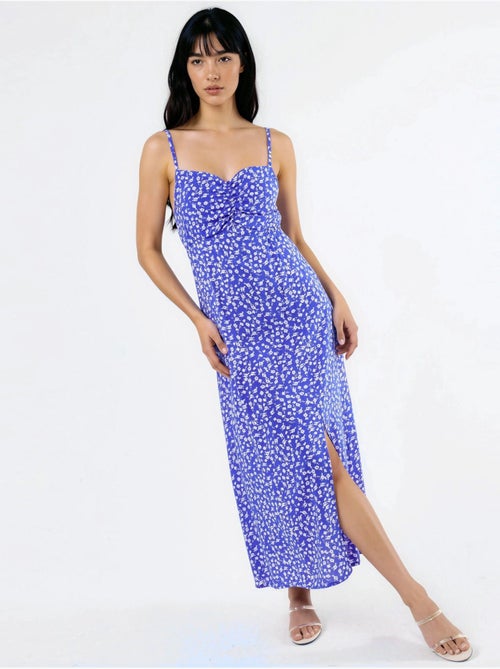 Abito midi a sottoveste floreale con scollo a cuore busem - Kiabi Abito midi a sottoveste floreale con scollo a cuore busem - Kiabi
