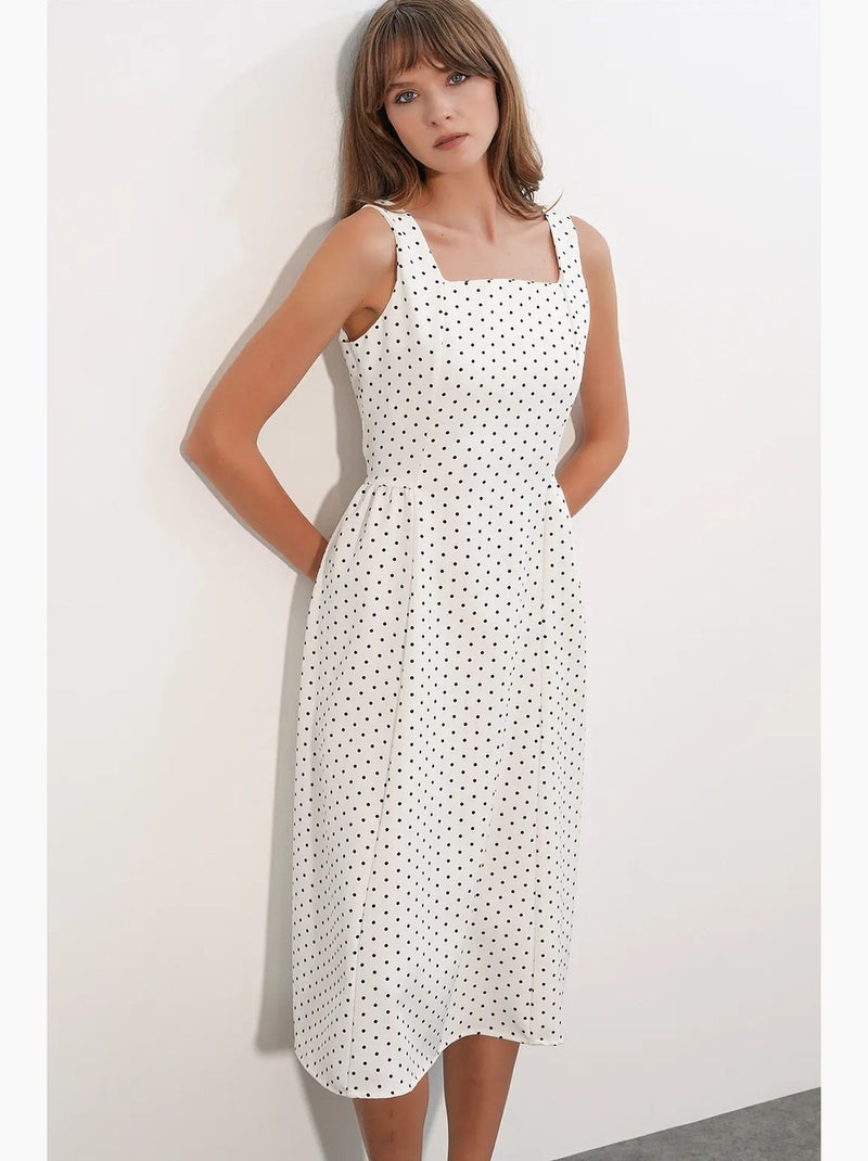 Abito midi a trapezio a pois bdart Bianco sporco - Kiabi
