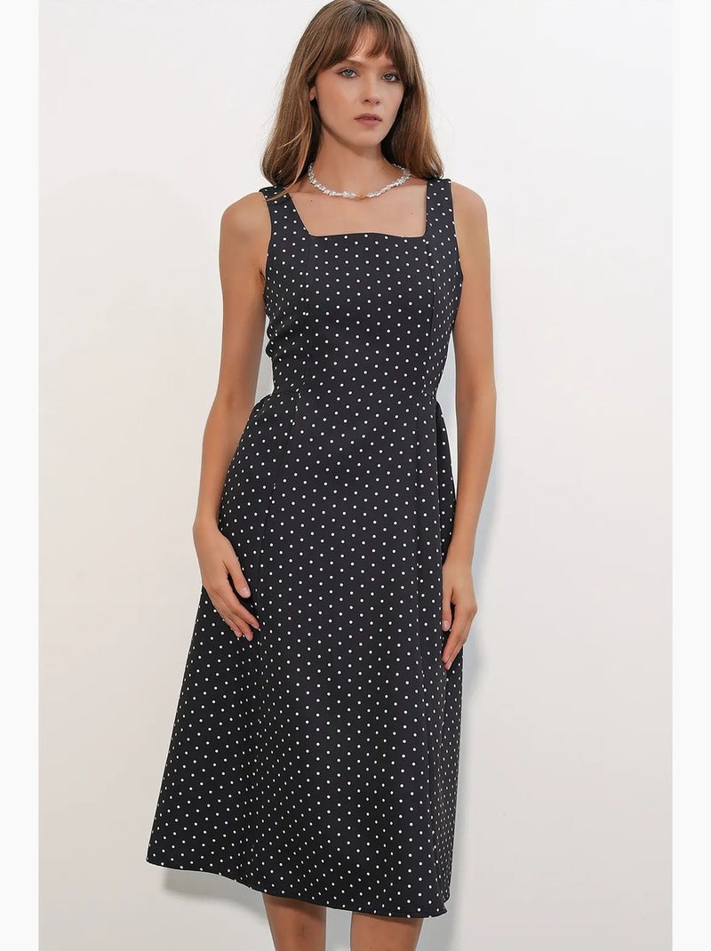 Abito midi a trapezio a pois bdart Nero - Kiabi