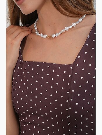 Abito midi a trapezio a pois bdart