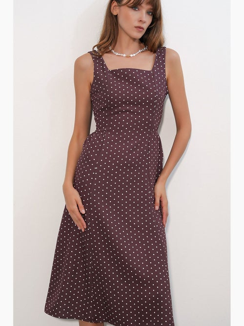 Abito midi a trapezio a pois bdart - Kiabi Abito midi a trapezio a pois bdart - Kiabi