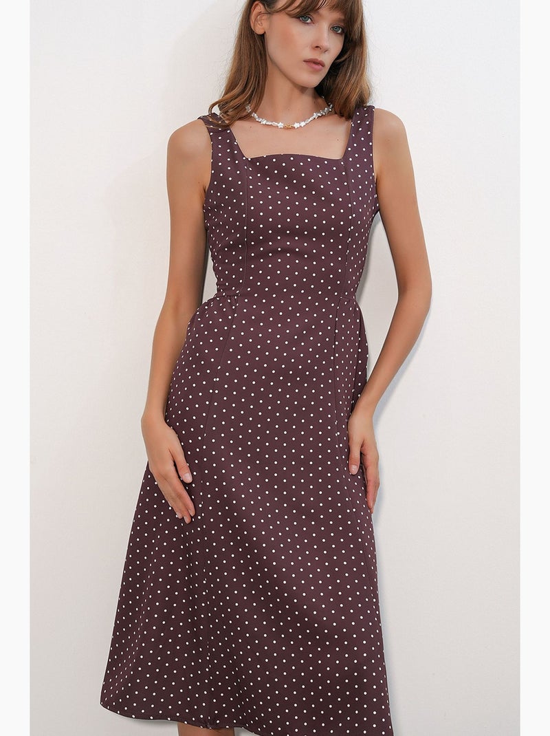 Abito midi a trapezio a pois bdart Rosso bordeaux - Kiabi