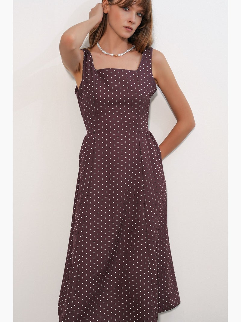 Abito midi a trapezio a pois bdart Rosso bordeaux - Kiabi