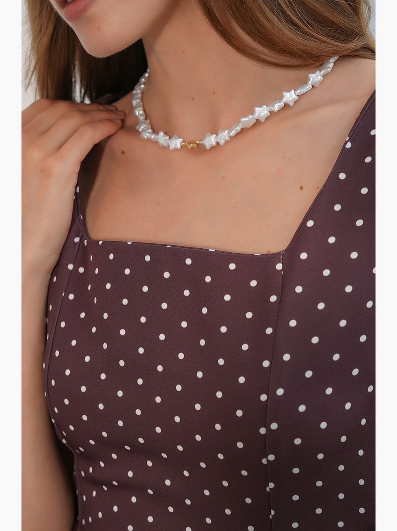 Abito midi a trapezio a pois bdart Rosso bordeaux - Kiabi