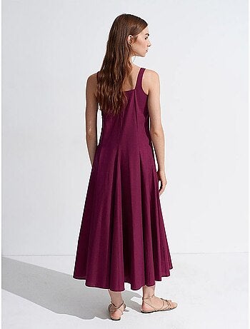 Abito midi a trapezio in cotone dilvin