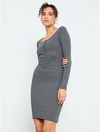 Abito midi aderente con girocollo tommy