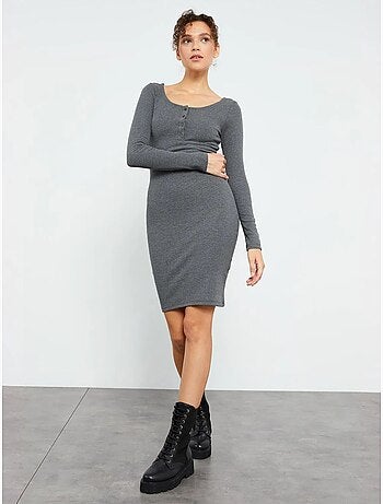 Abito midi aderente con girocollo tommy