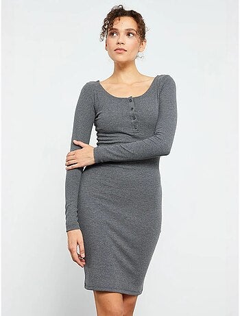 Abito midi aderente con girocollo tommy