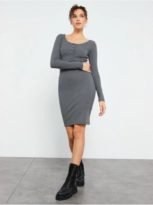 Abito midi aderente con girocollo tommy - Kiabi