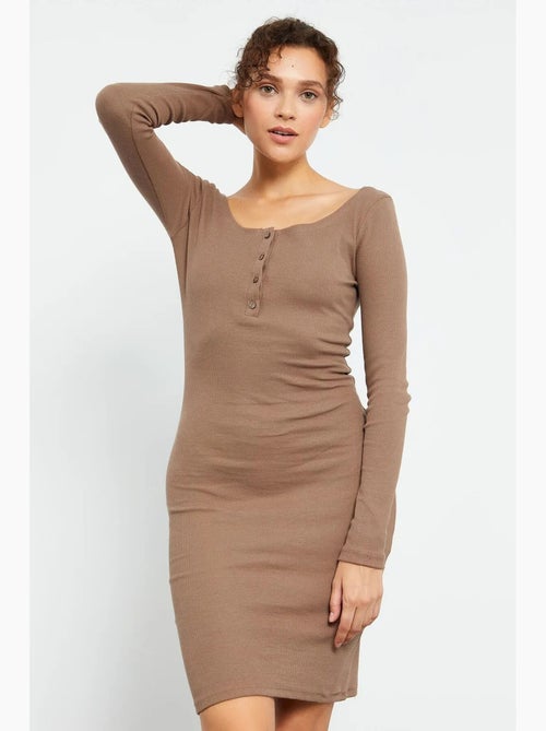 Abito midi aderente con girocollo tommy - Kiabi Abito midi aderente con girocollo tommy - Kiabi