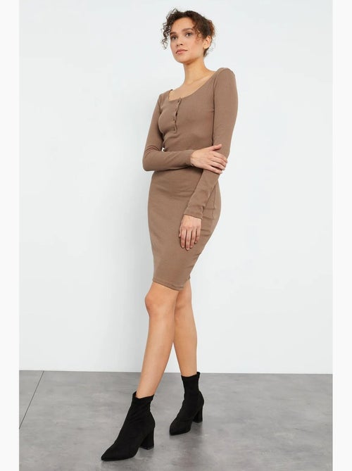 Abito midi aderente con girocollo tommy - Kiabi Abito midi aderente con girocollo tommy - Kiabi
