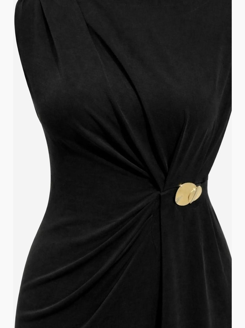 Abito midi aderente con scollo a girocollo mixray Nero - Kiabi