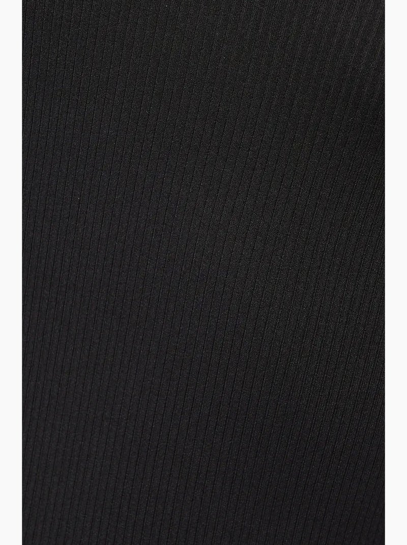Abito midi aderente con scollo a v e spalline sottili hiccup Nero - Kiabi