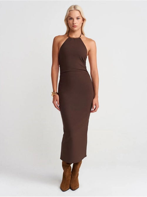 Abito midi aderente con scollo all'americana dilvin - Kiabi Abito midi aderente con scollo all'americana dilvin - Kiabi
