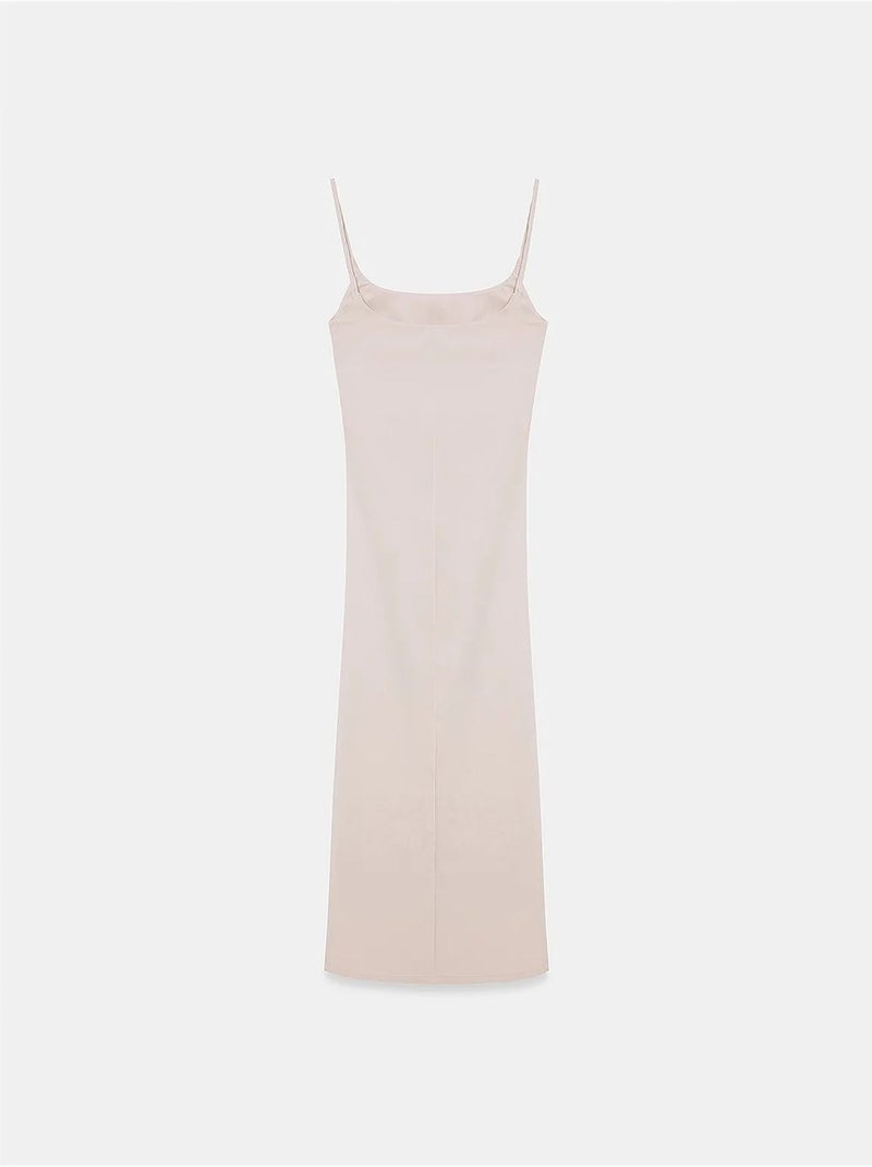 Abito midi aderente da donna senza maniche dilvin Beige argilla - Kiabi