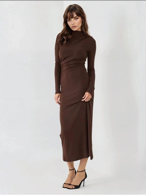 Abito midi aderente drappeggiato hiccup - Kiabi Abito midi aderente drappeggiato hiccup - Kiabi