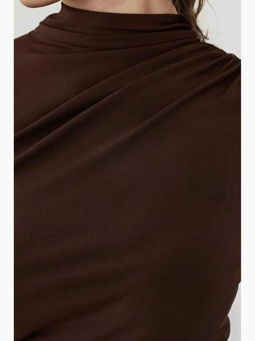 Abito midi aderente drappeggiato hiccup - Kiabi Abito midi aderente drappeggiato hiccup - Kiabi