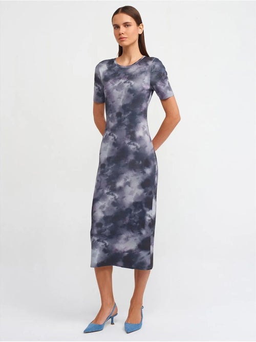 Abito midi aderente tie-dye dilvin - Kiabi Abito midi aderente tie-dye dilvin - Kiabi