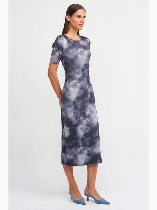 Abito midi aderente tie-dye dilvin - Kiabi Abito midi aderente tie-dye dilvin - Kiabi