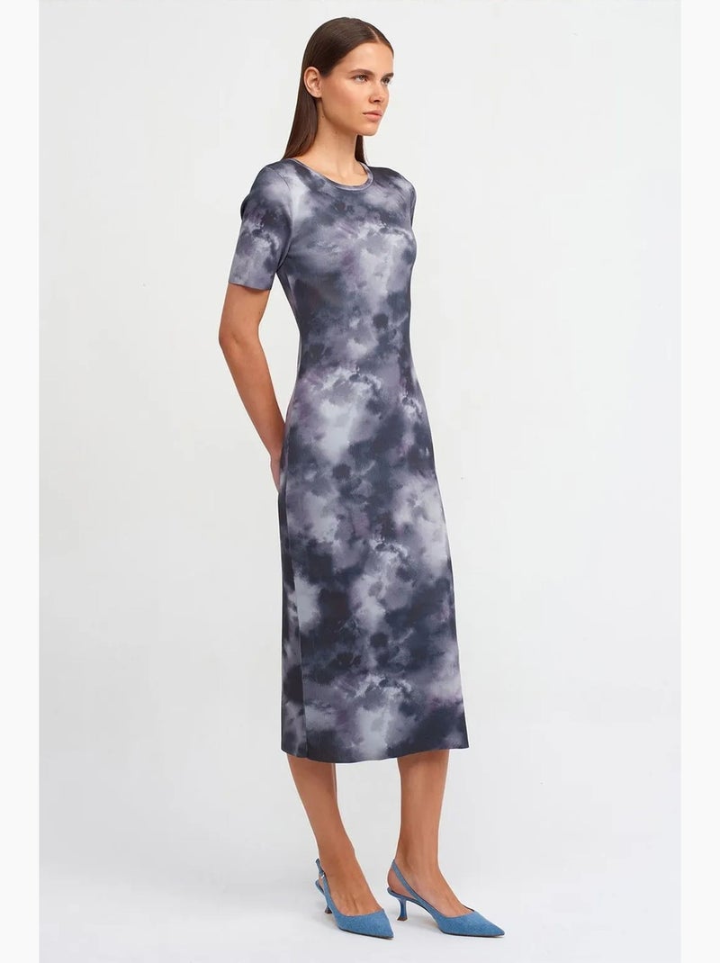 Abito midi aderente tie-dye dilvin Multicolore - Kiabi
