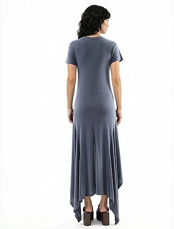 Abito midi asimmetrico con scollo rotondo busem