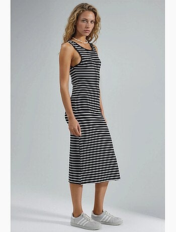 Abito midi bodycon a righe con girocollo hiccup