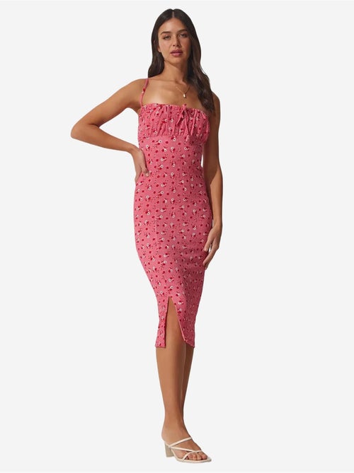 Abito midi bodycon floreale con spacco istanbul - Kiabi Abito midi bodycon floreale con spacco istanbul - Kiabi