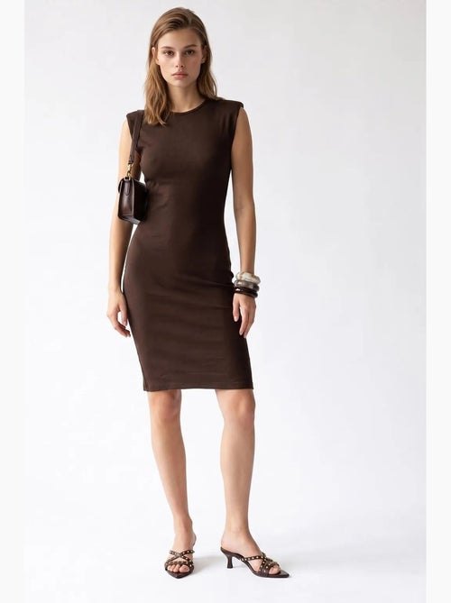 Abito midi bodycon senza maniche a coste mixray - Kiabi