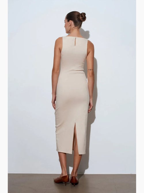 Abito midi bodycon senza maniche con spacco dilvin - Kiabi Abito midi bodycon senza maniche con spacco dilvin - Kiabi