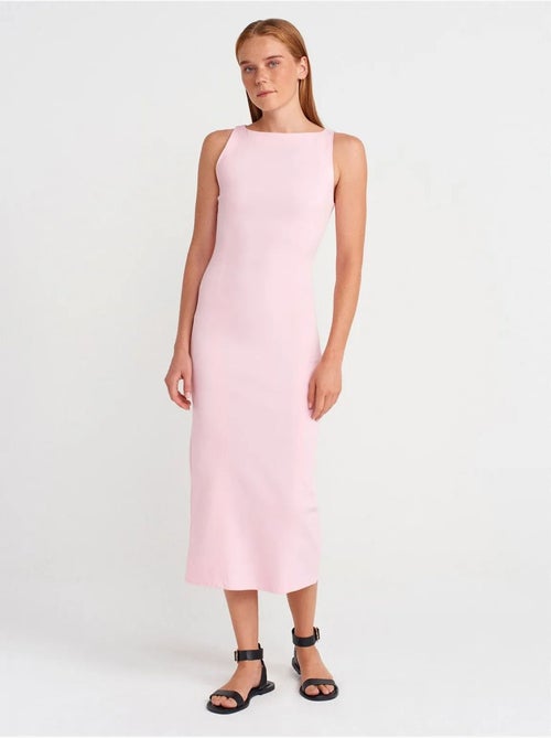 Abito midi bodycon senza maniche con spacco dilvin - Kiabi Abito midi bodycon senza maniche con spacco dilvin - Kiabi