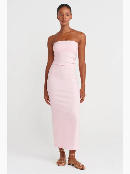 Abito midi bodycon senza spalline con spacco dilvin - Kiabi Abito midi bodycon senza spalline con spacco dilvin - Kiabi