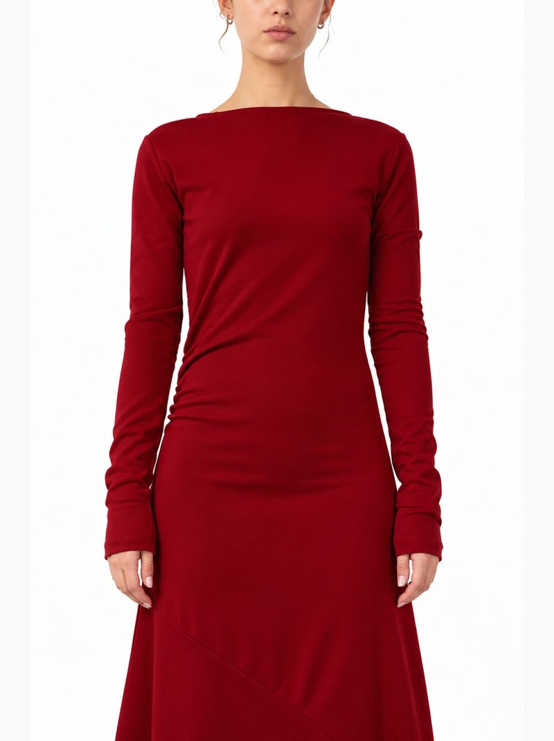 Abito midi busem Rosso bordeaux - Kiabi