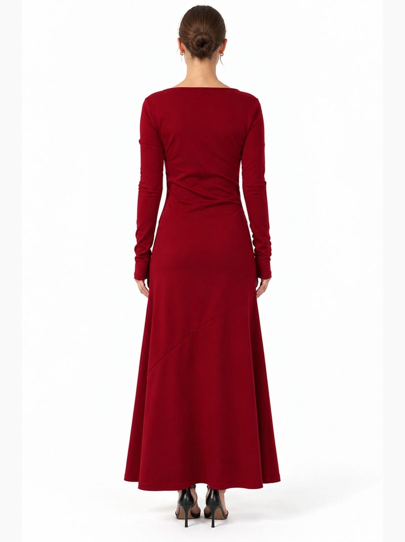 Abito midi busem Rosso bordeaux - Kiabi