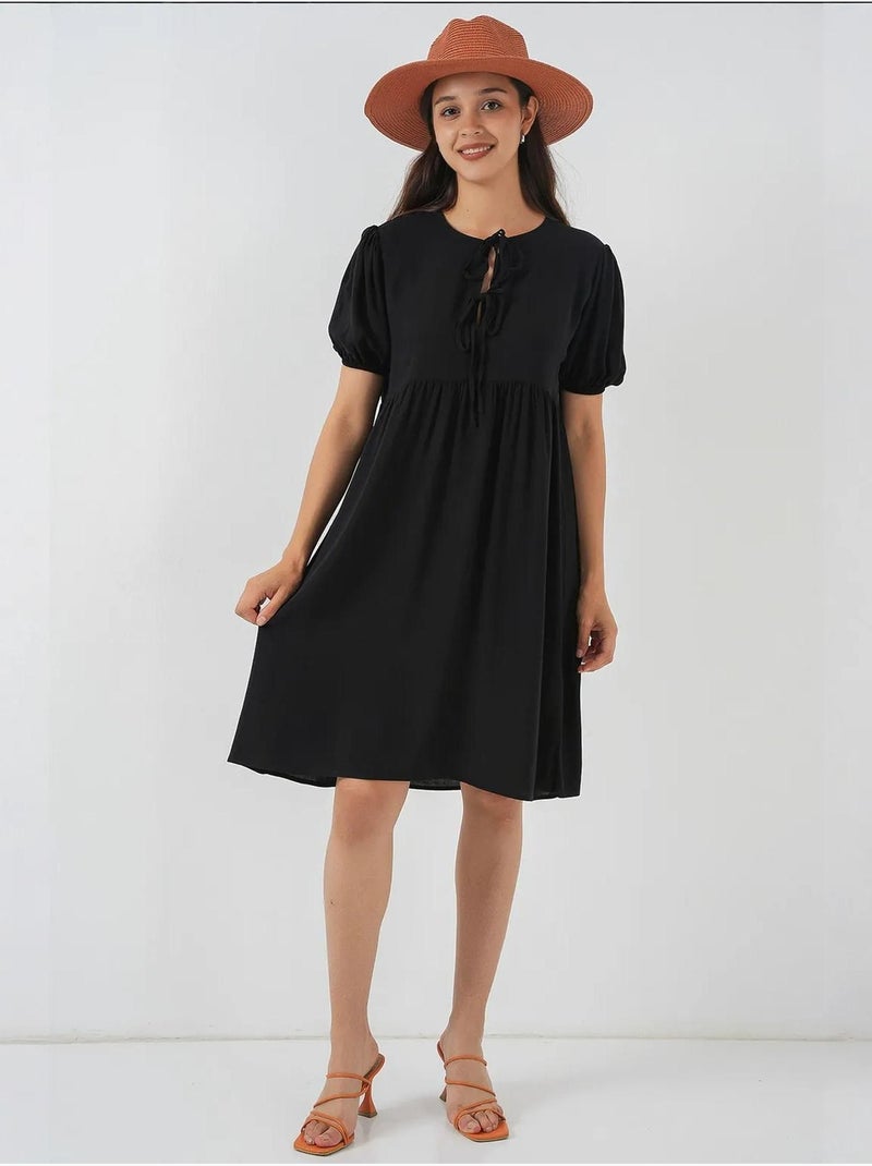 Abito midi con chiusura a fiocco bdart Nero - Kiabi