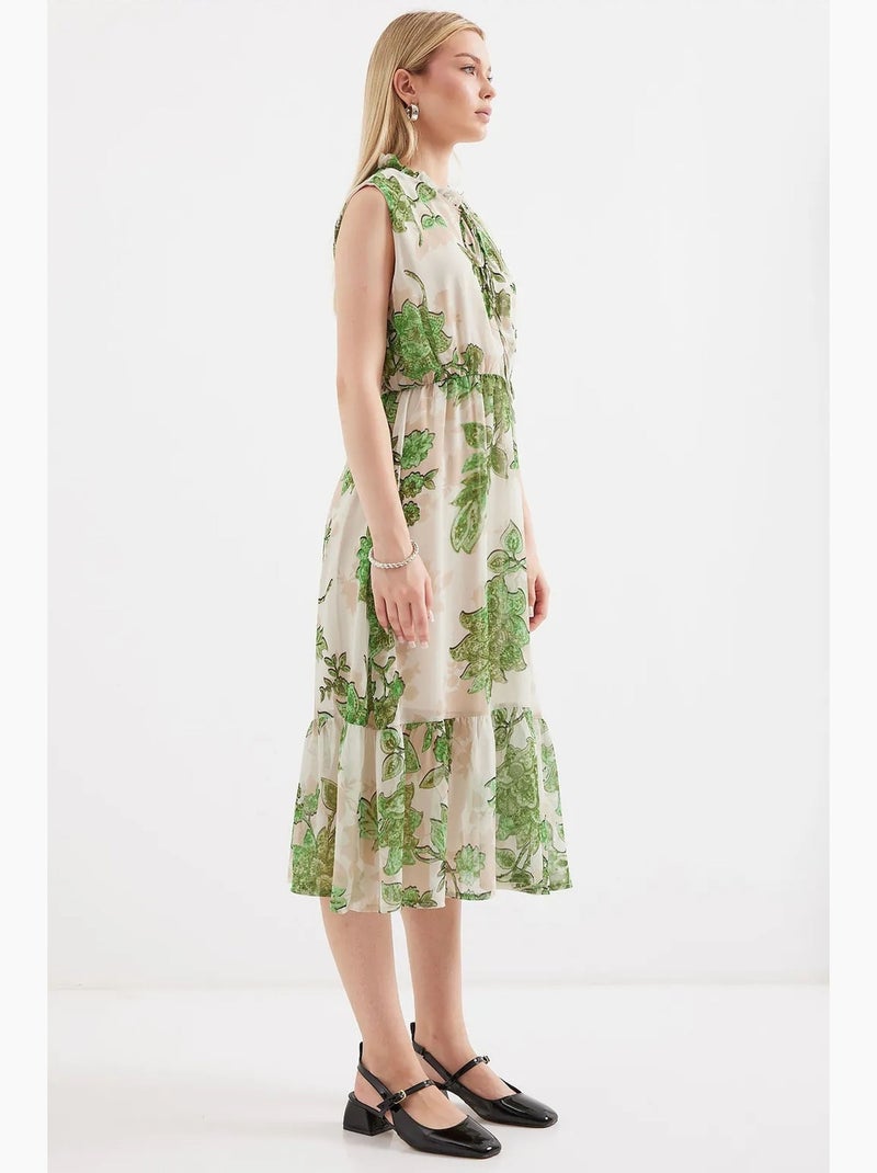 Abito midi con dettaglio fiocco bdart Verde - Kiabi