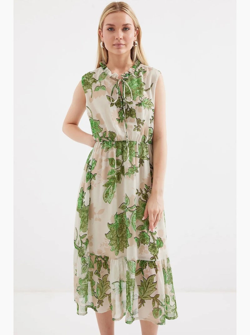 Abito midi con dettaglio fiocco bdart Verde - Kiabi