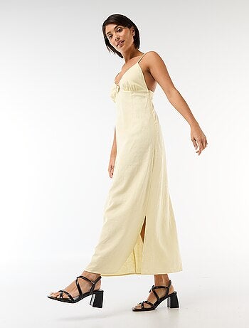 Abito midi con dettaglio gioiello al collo