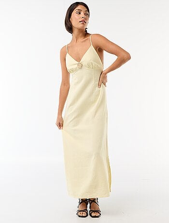 Abito midi con dettaglio gioiello al collo