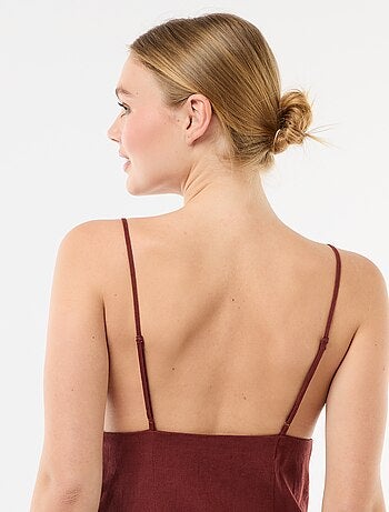 Abito midi con dettaglio gioiello al collo