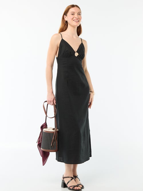 Abito midi con dettaglio gioiello al collo - Kiabi