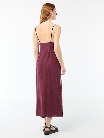 Abito midi con dettaglio gioiello al collo