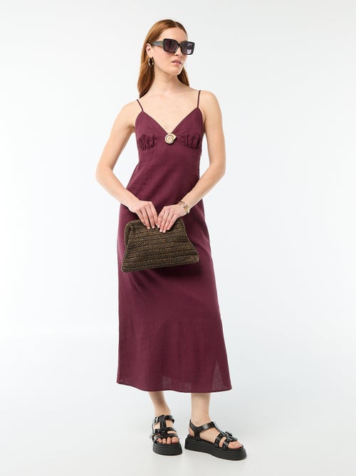 Abito midi con dettaglio gioiello al collo - Kiabi