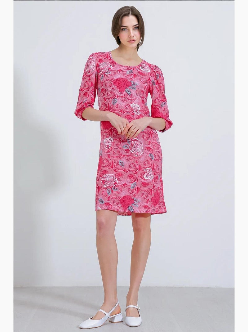 Abito midi con motivo sage rose bdart Rosa antico - Kiabi