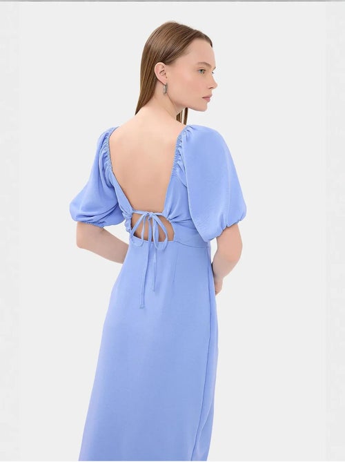 Abito midi con scollo a cuore e spacco laterale hiccup - Kiabi